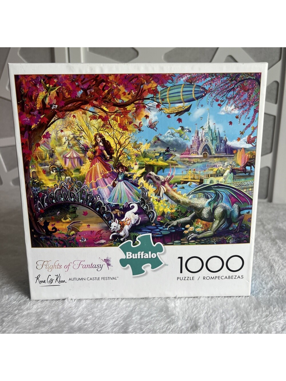 BUFFALO GAMES Flights Of Fantasy Autumn Castle Festival 1000 Piece Puzzle